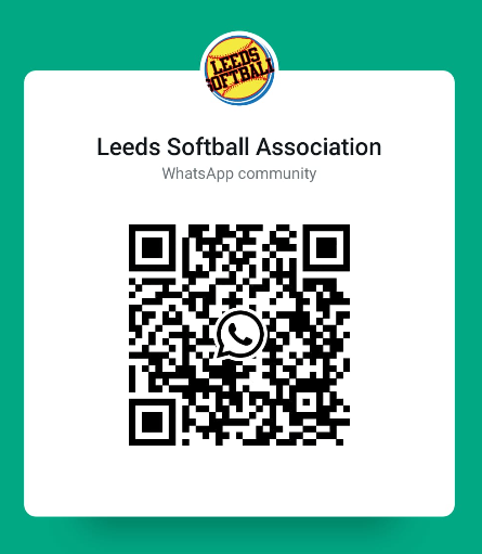 QR code to join the Leeds Softball Association WhatsApp community
