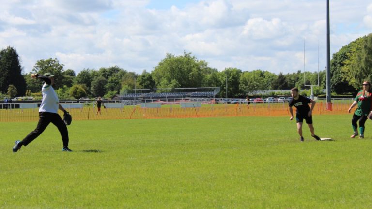 A close play on base