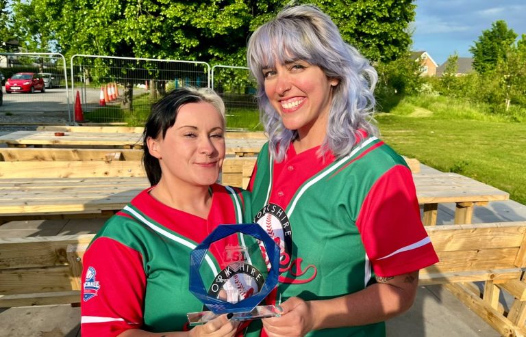 Two Dales players with a trophy at the Liverpool Tournament, May 2023